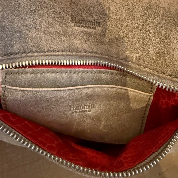 Hammitt Crossbody Bag – Suede | Taupe / Stone Grey | Grommet & Stud Detail - Picture 7 of 9